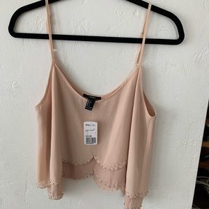 Crop tank with sequins